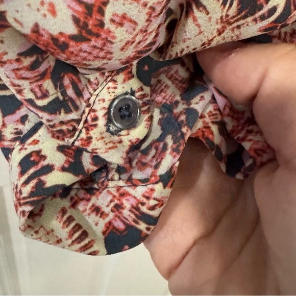 KENAR Multicolor Floral Abstract Blouse –‎ Size L - Picture 3 of 5